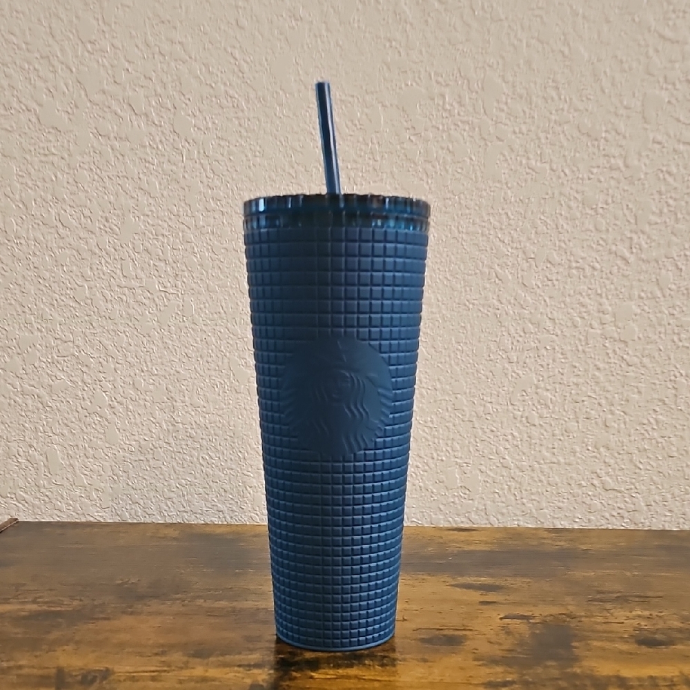 Starbucks Textured Navy Tumbler with Straw